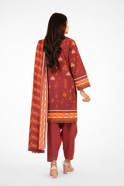 2 Pc Printed Lawn Suit With Lawn Dupatta