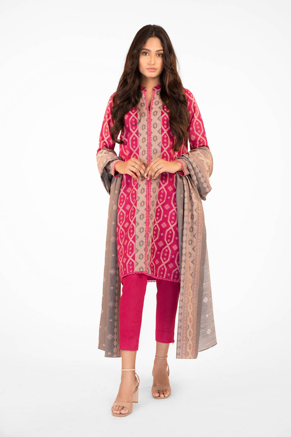 2 Pc Printed Lawn Suit With Lawn Dupatta