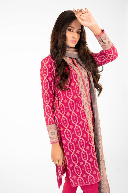 2 Pc Printed Lawn Suit With Lawn Dupatta