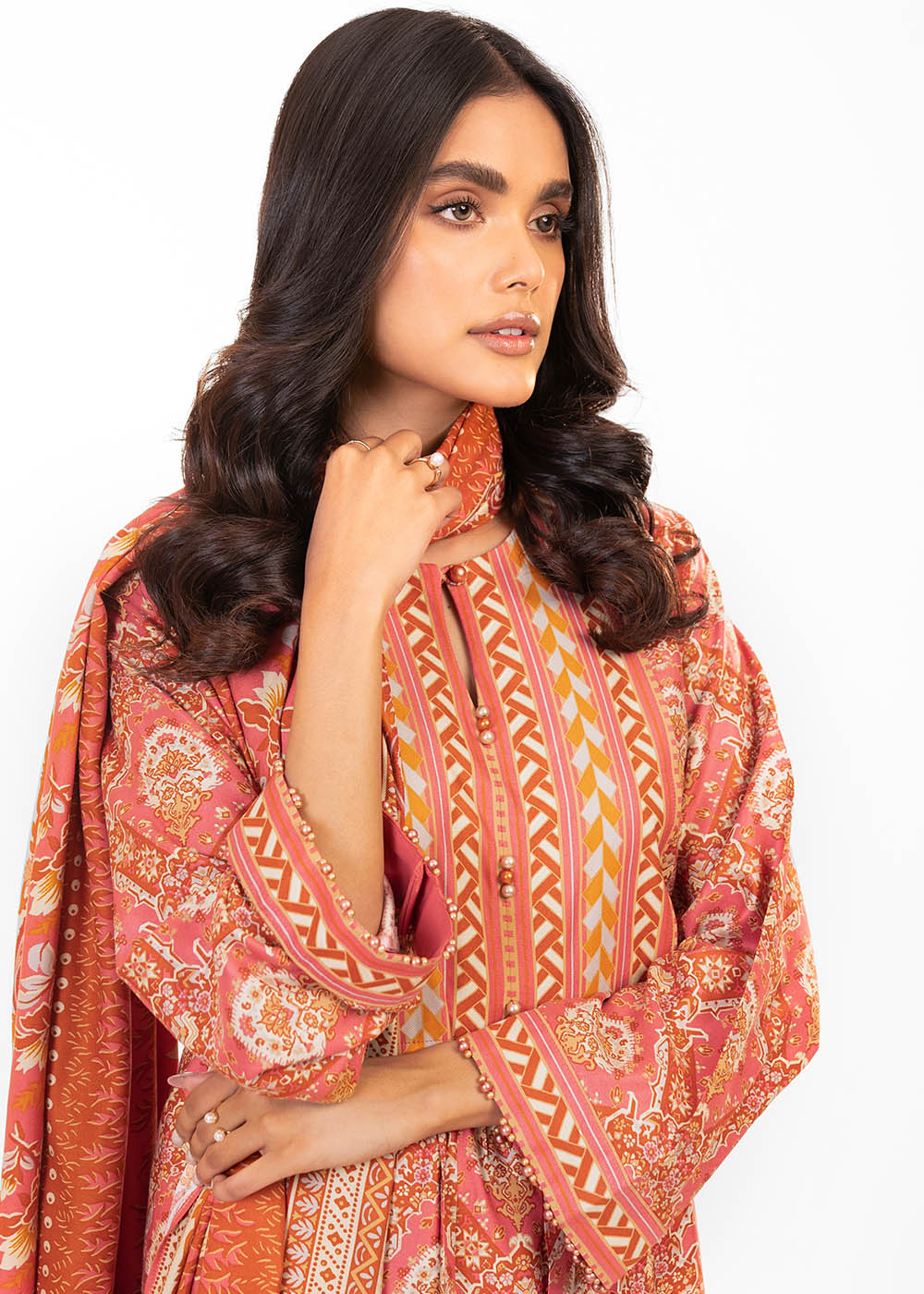 2 Pc Printed Lawn Suit With Lawn Dupatta