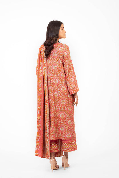 2 Pc Printed Lawn Suit With Lawn Dupatta