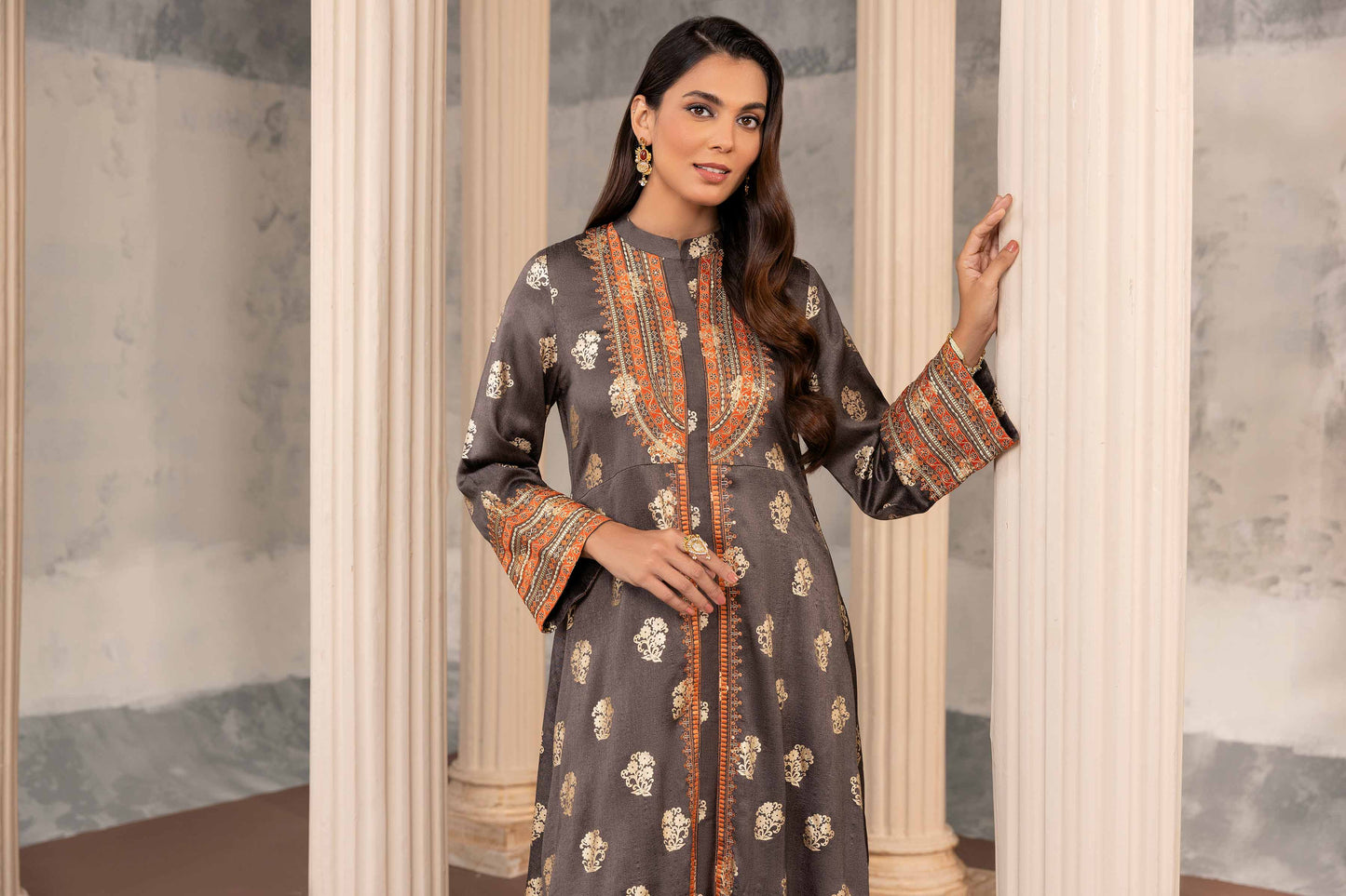 Nishat Linen - Printed Embroidered Fustaan - FW23-06