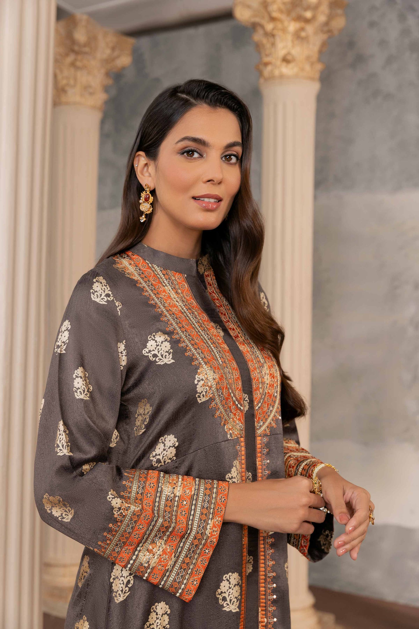 Nishat Linen - Printed Embroidered Fustaan - FW23-06