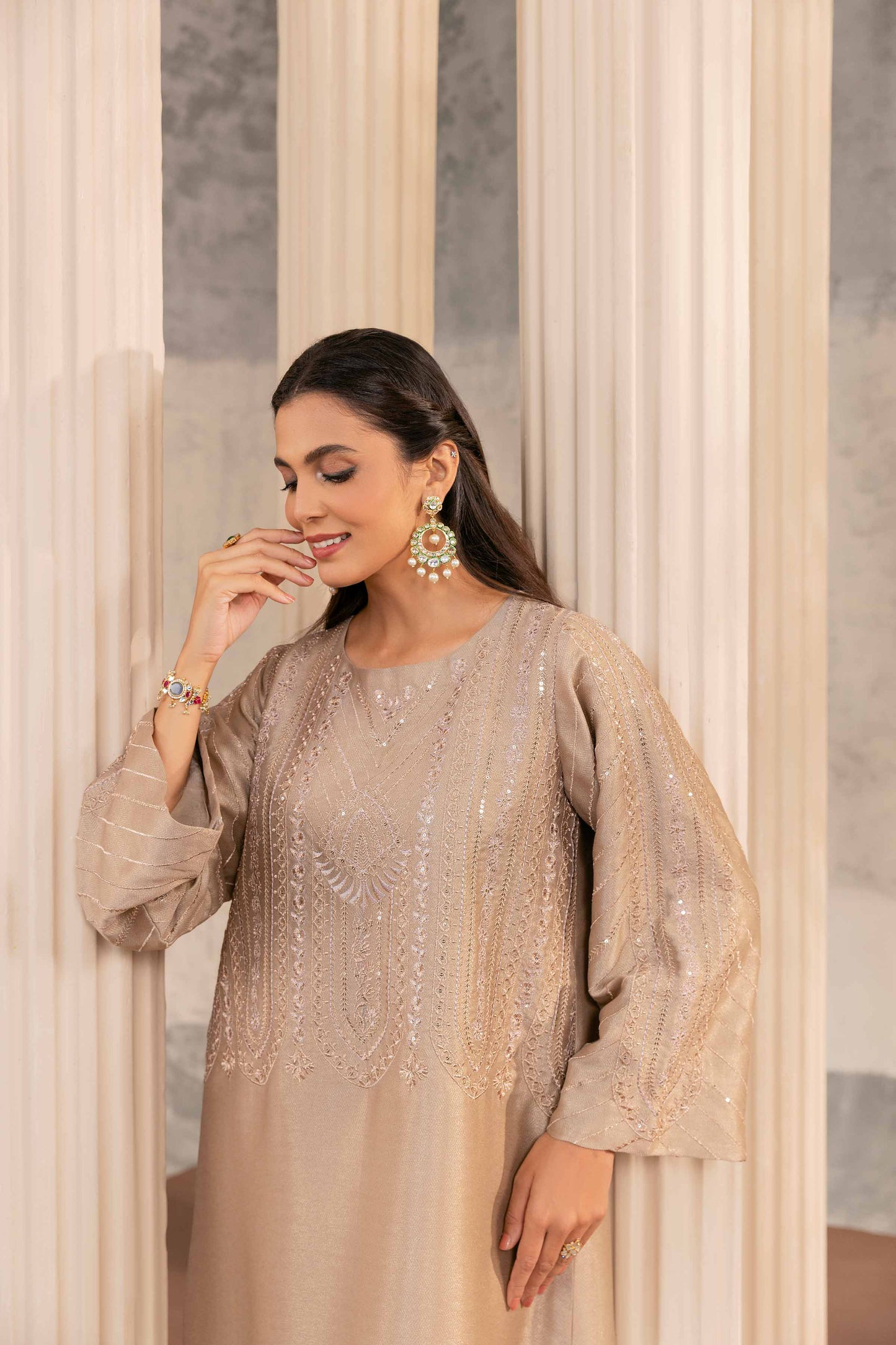 Nishat Linen - Embroidered Fustaan - FW23-08