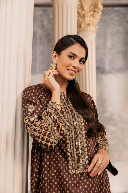 Nishat Linen - Embroidered Fustaan - FW23-10