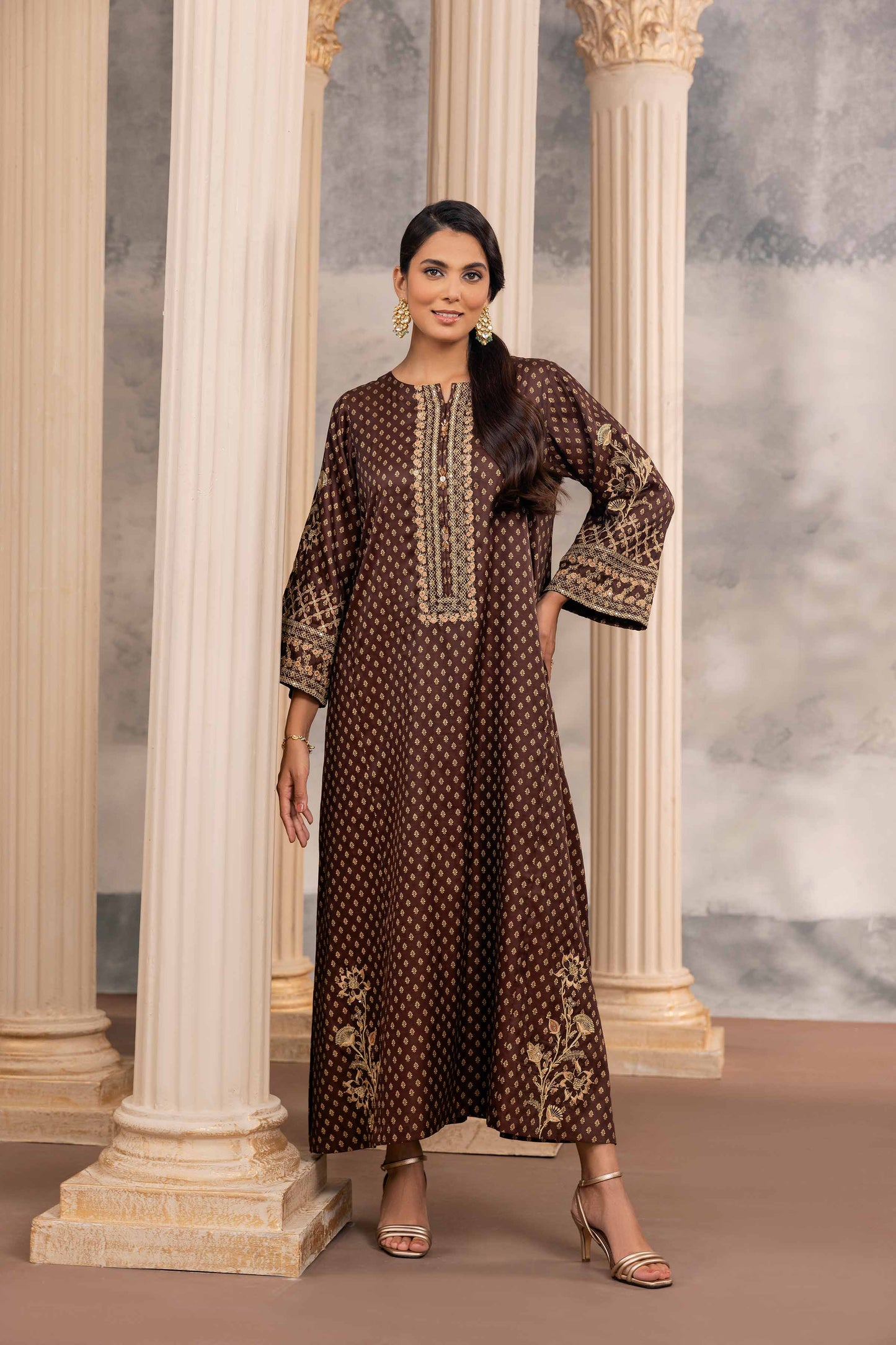 Nishat Linen - Embroidered Fustaan - FW23-10