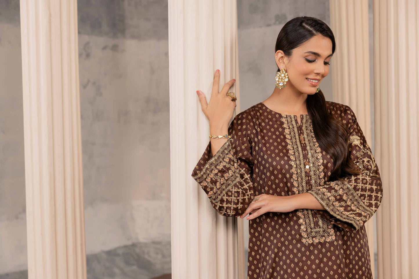 Nishat Linen - Embroidered Fustaan - FW23-10