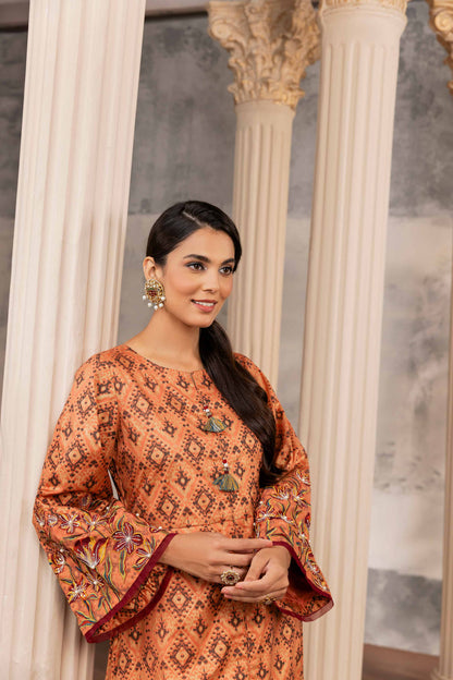 Nishat Linen - Printed Embroidered Fustaan - FW23-11