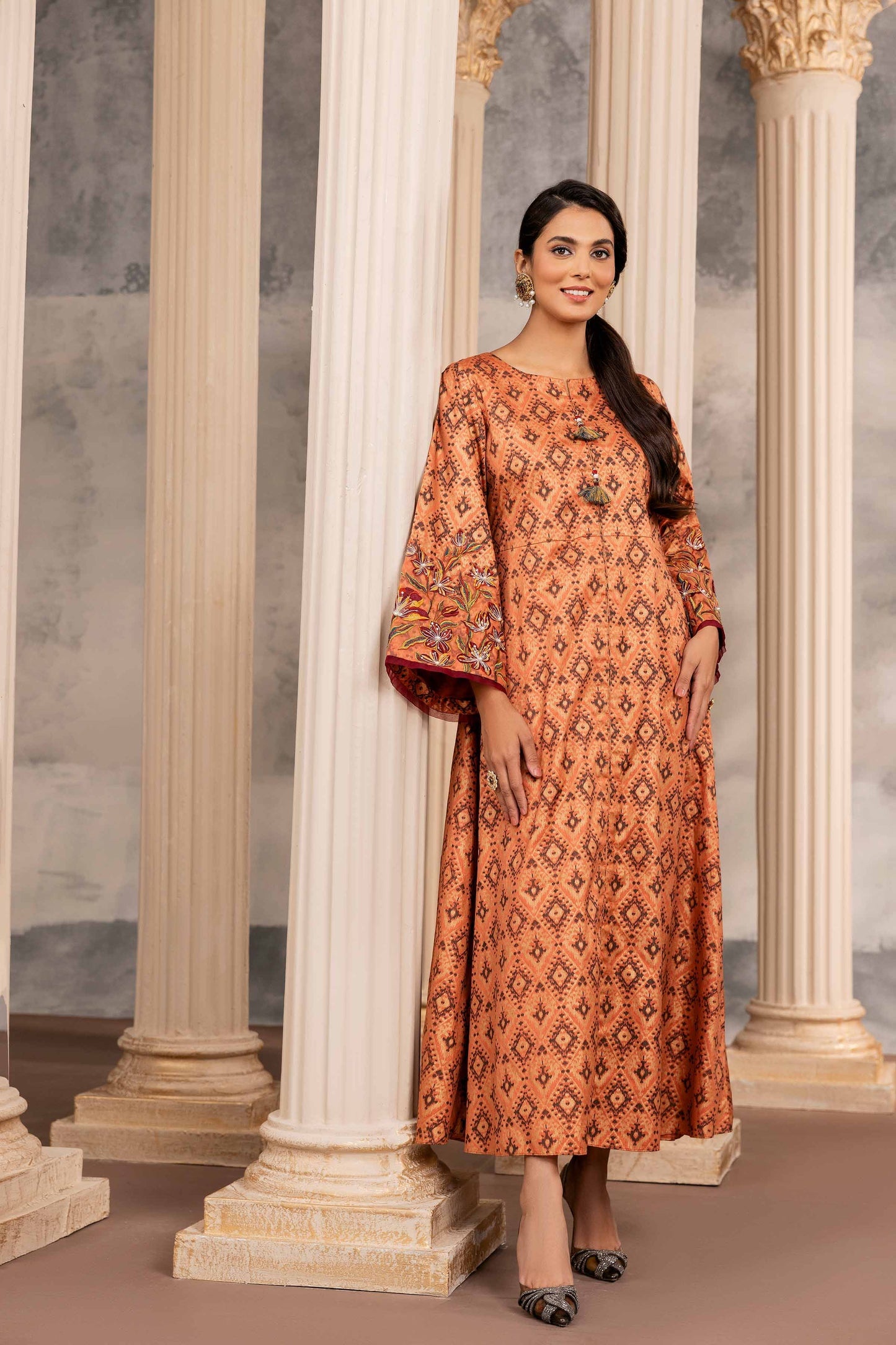 Nishat Linen - Printed Embroidered Fustaan - FW23-11