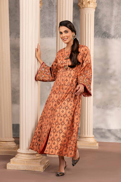 Nishat Linen - Printed Embroidered Fustaan - FW23-11