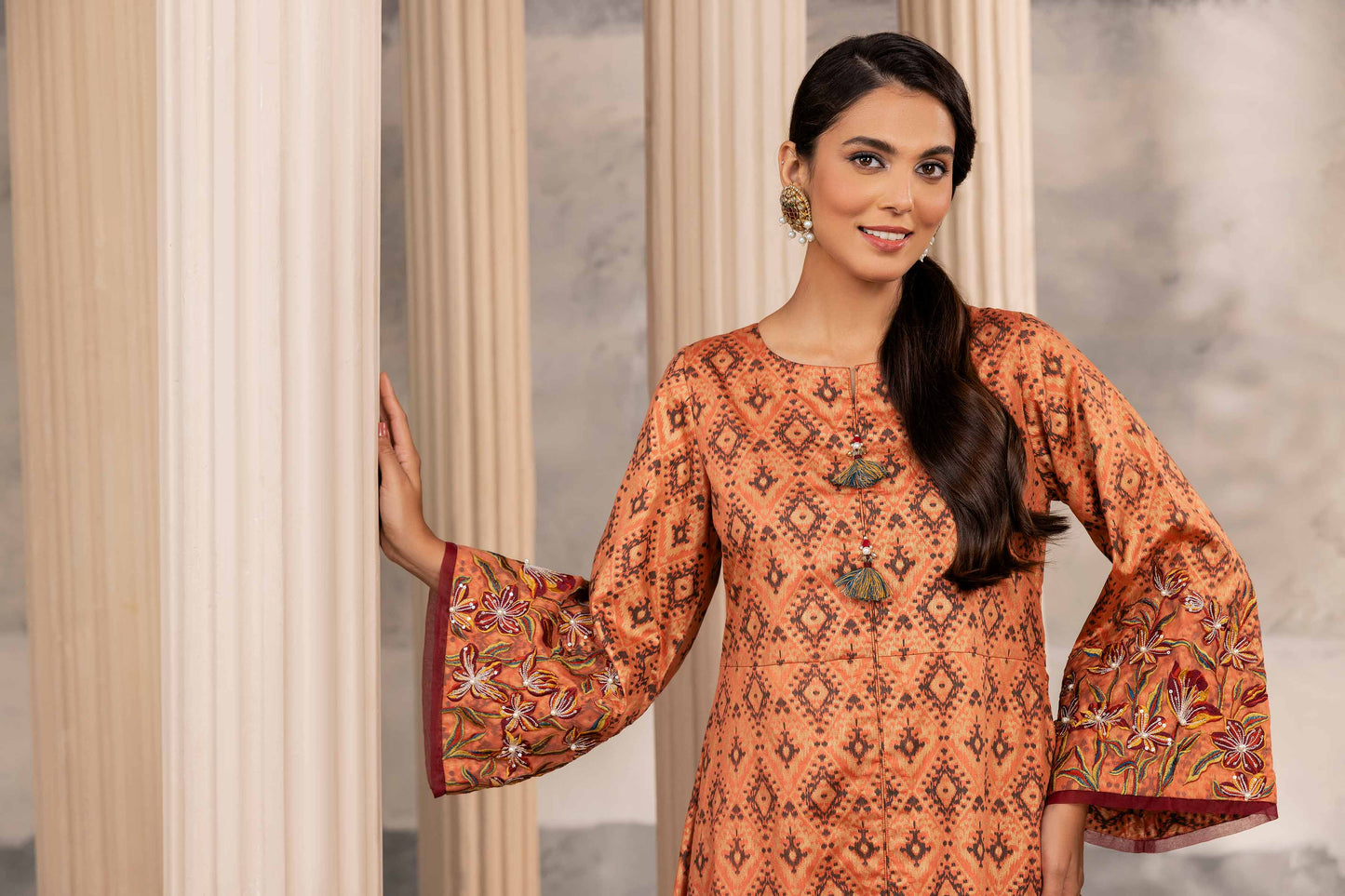 Nishat Linen - Printed Embroidered Fustaan - FW23-11