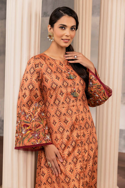 Nishat Linen - Printed Embroidered Fustaan - FW23-11