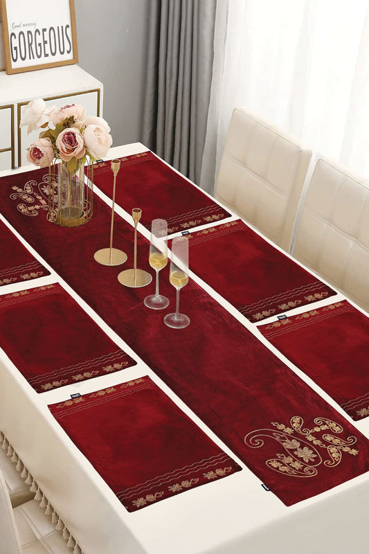 Nishat Linen - Fantom Table Runner Set - 7 Piece