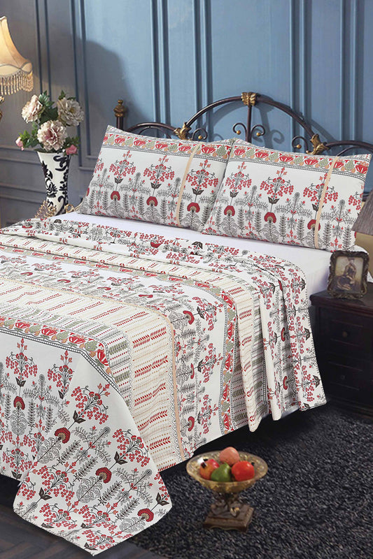 Nishat Linen - Floral Motifs Sheet Set