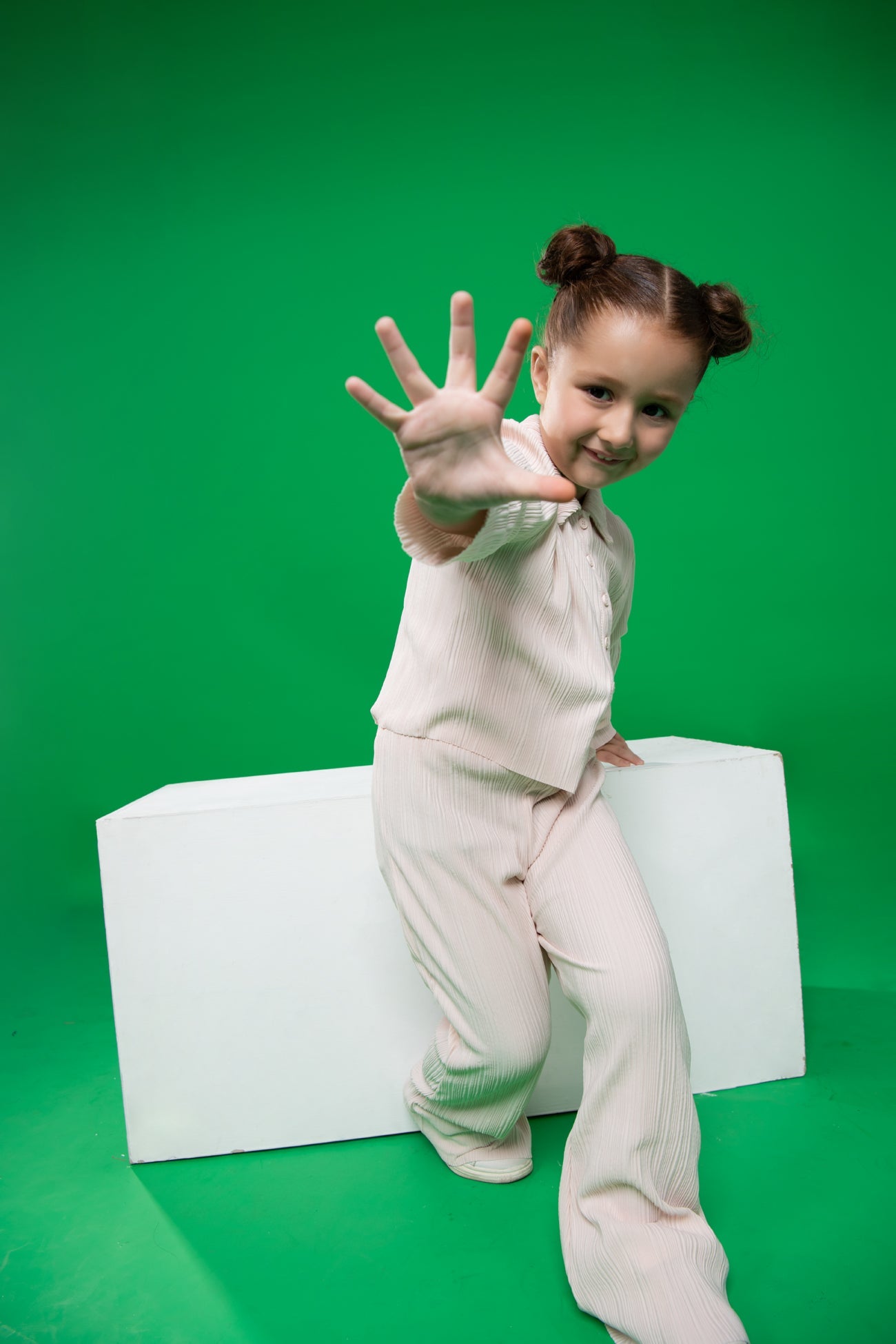 BTW - PLEATED TEXTURE 2PC SET