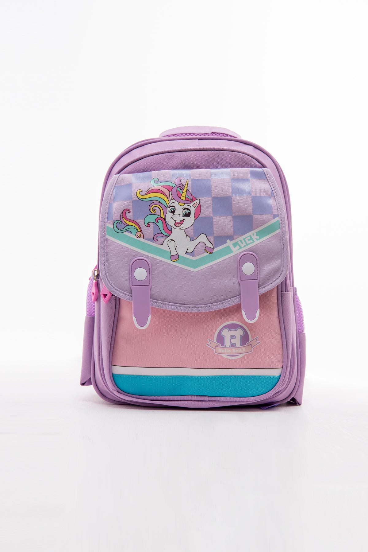 BTW - RAINBOW FURRY BACKPACK WITH UNICORN