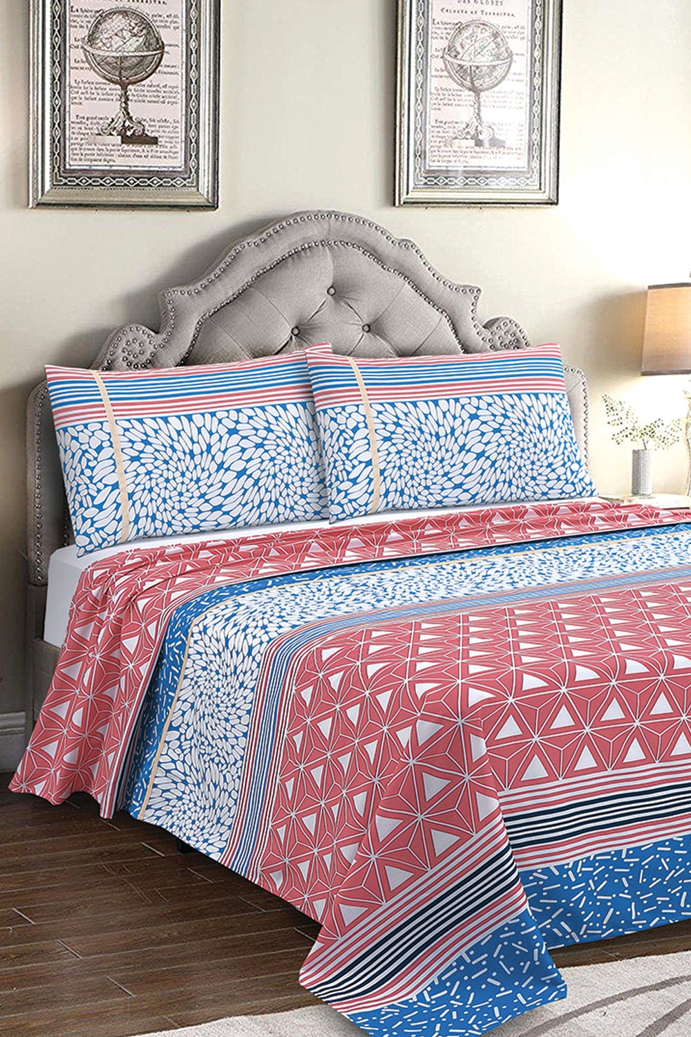 Nishat Linen - Geometric Asymmetric Sheet Set