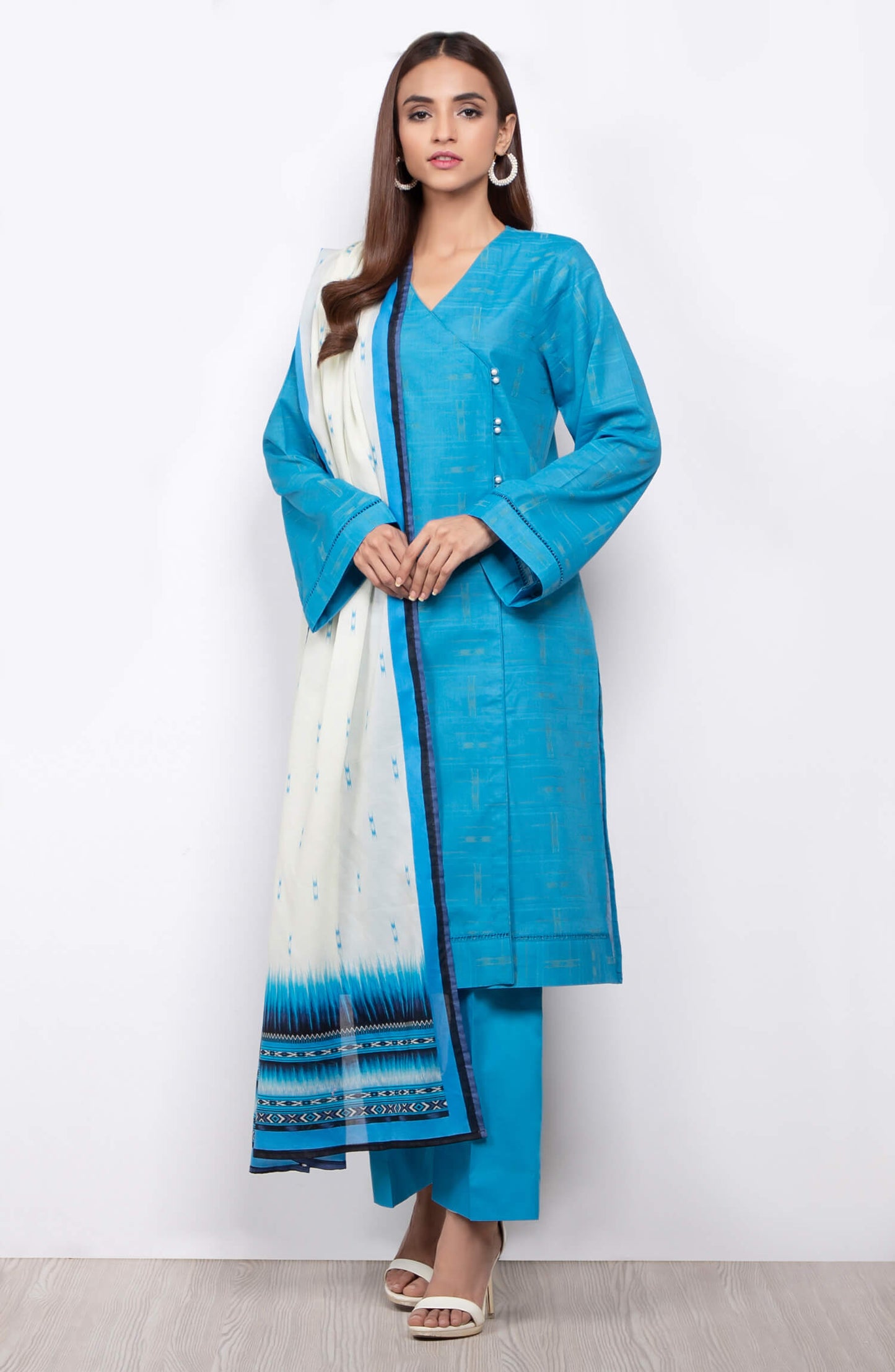 Orient - Unstitched 3 Piece Dyed Jacquard Suit