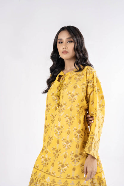 Dyed Jacquard Kurti