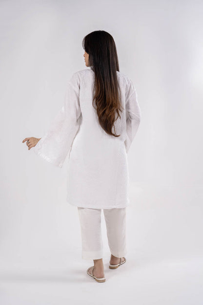 Dyed Chikan Kari Kurti