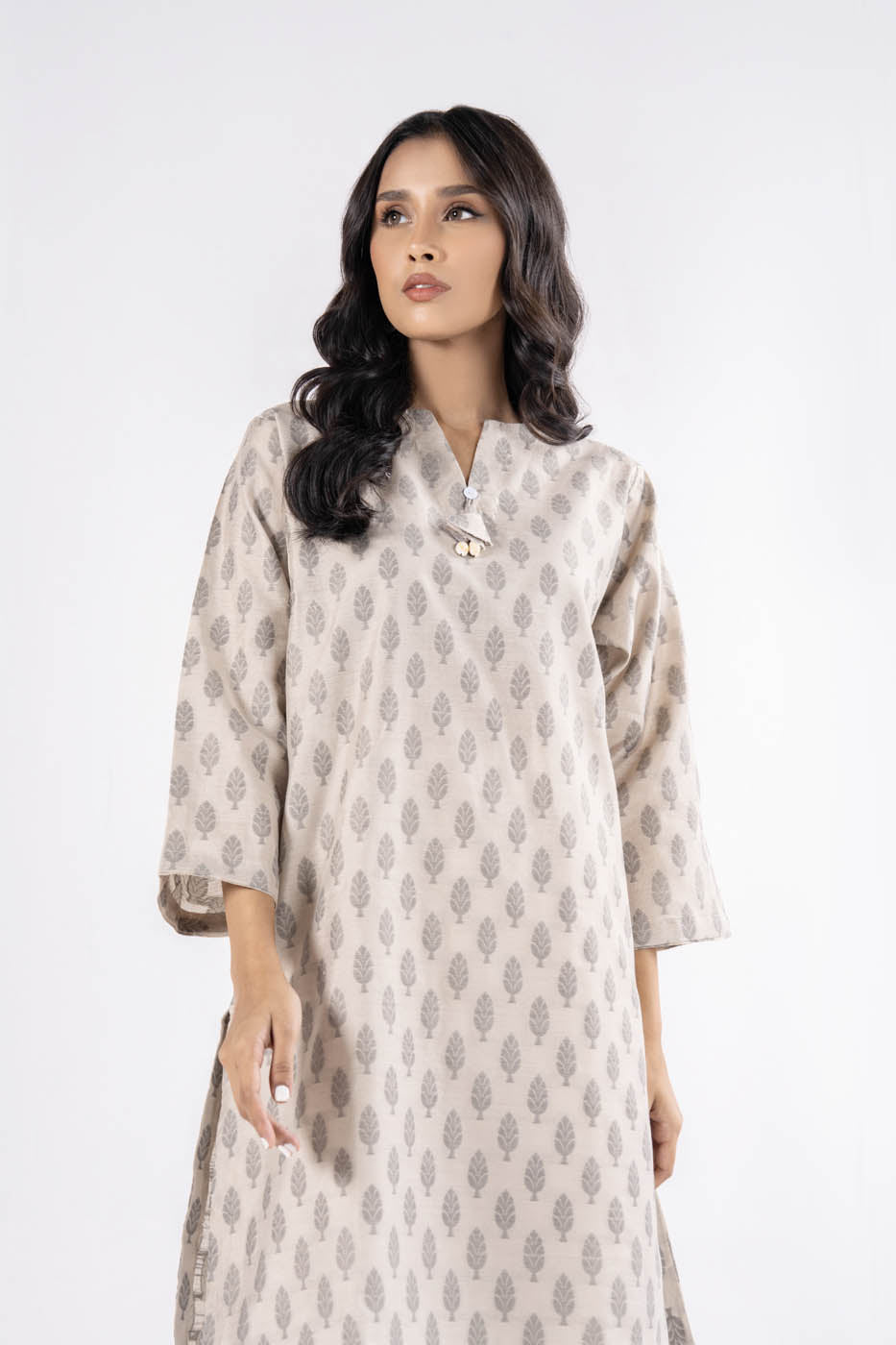 Dyed Jacquard Kurti