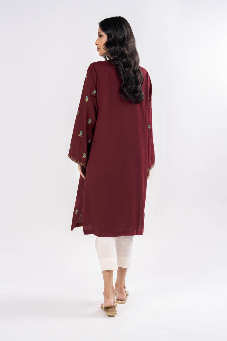Printed Raw Silk Kurti