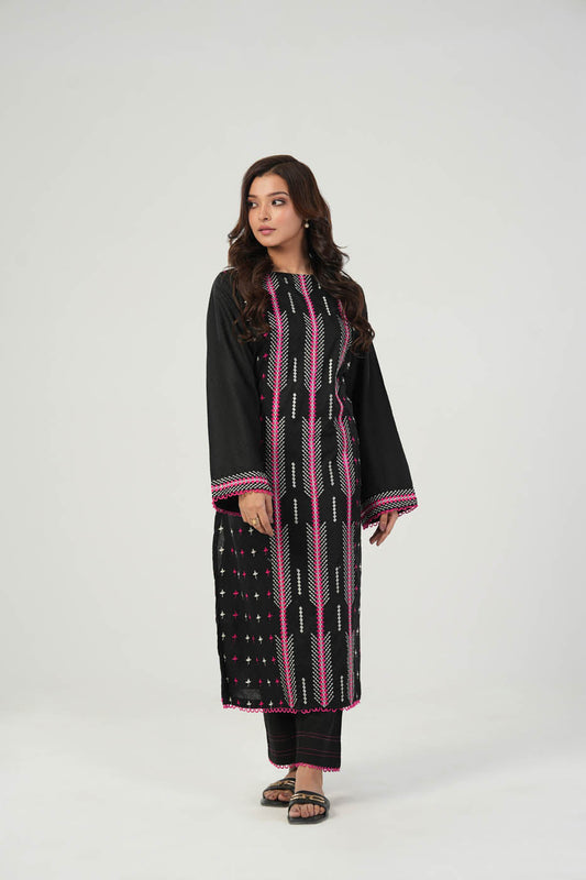 2 Pc Dyed Embroidered Outfit