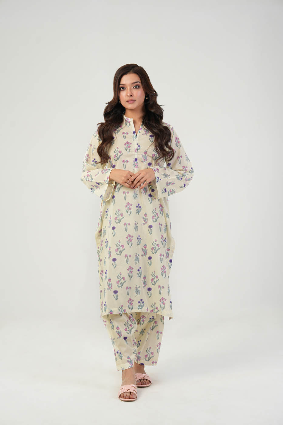 2 Pc Printed Cambric Outfit