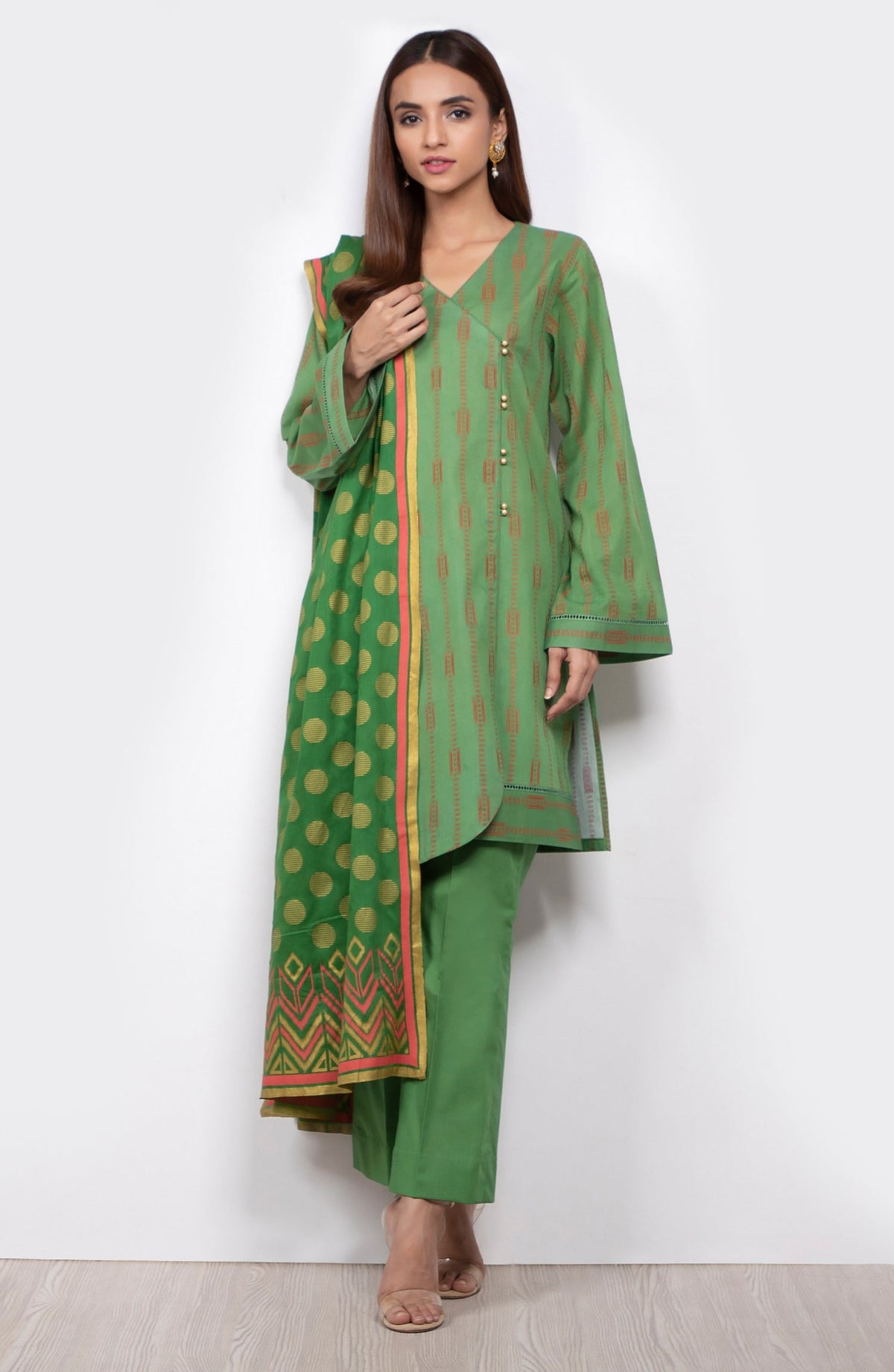 Orient - Unstitched 3 Piece Dyed Jacquard Suit