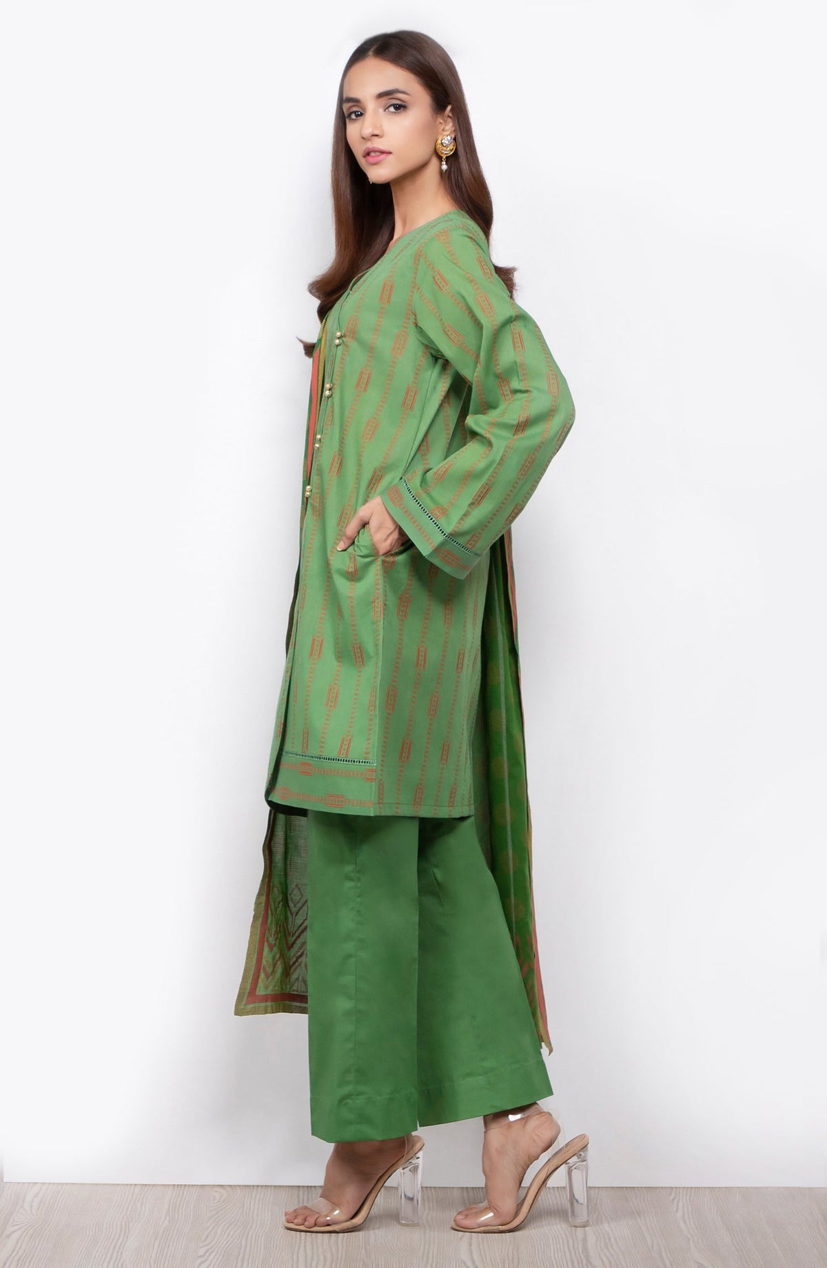 Orient - Unstitched 3 Piece Dyed Jacquard Suit