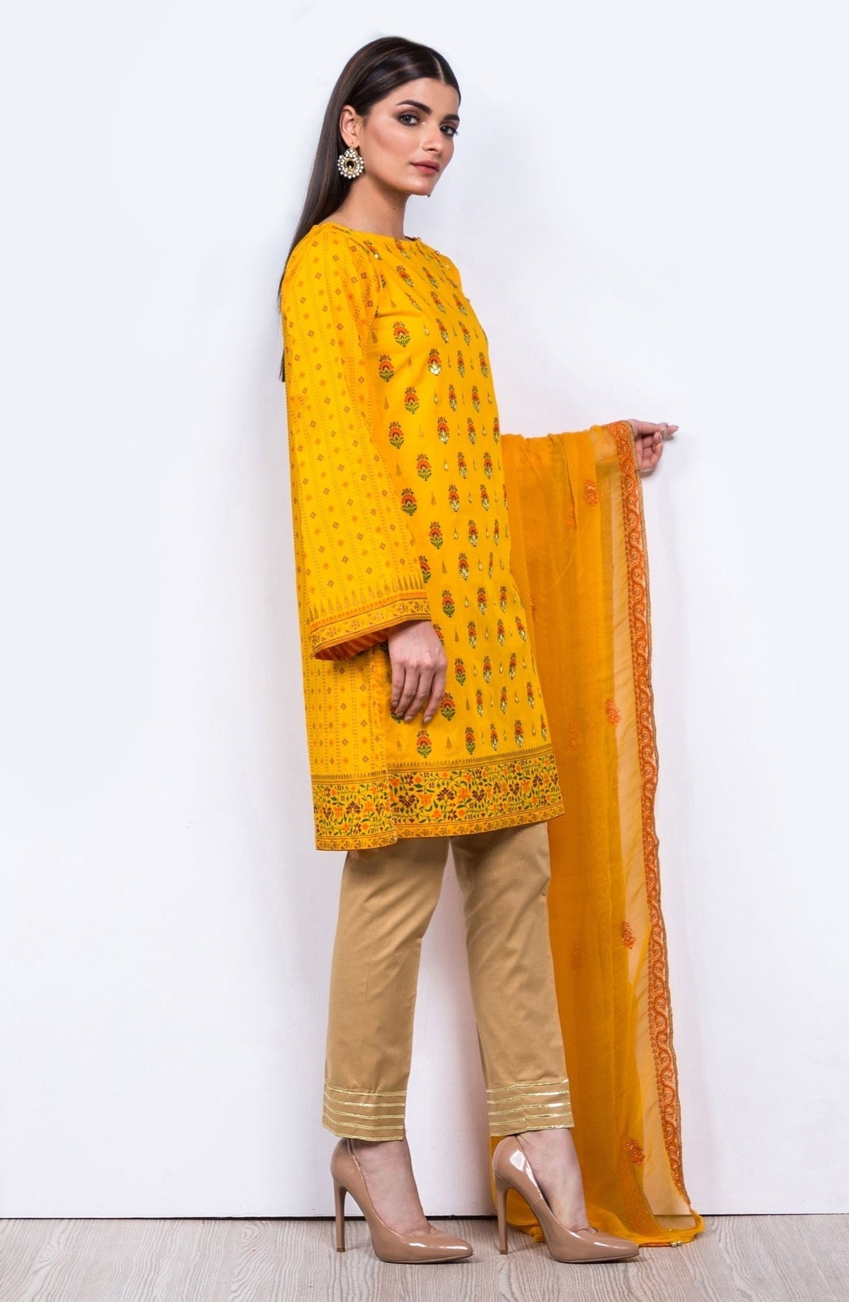 Orient - Unstitched 3 Piece Embroidered Lawn Suit