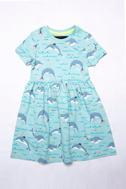 BTW - DOLPHINE PRINTED JERSEY DRESS