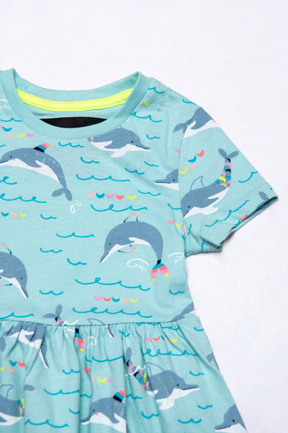 BTW - DOLPHINE PRINTED JERSEY DRESS