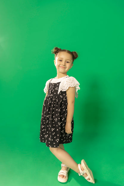 BTW - TEXTURED PRINTED DRESS