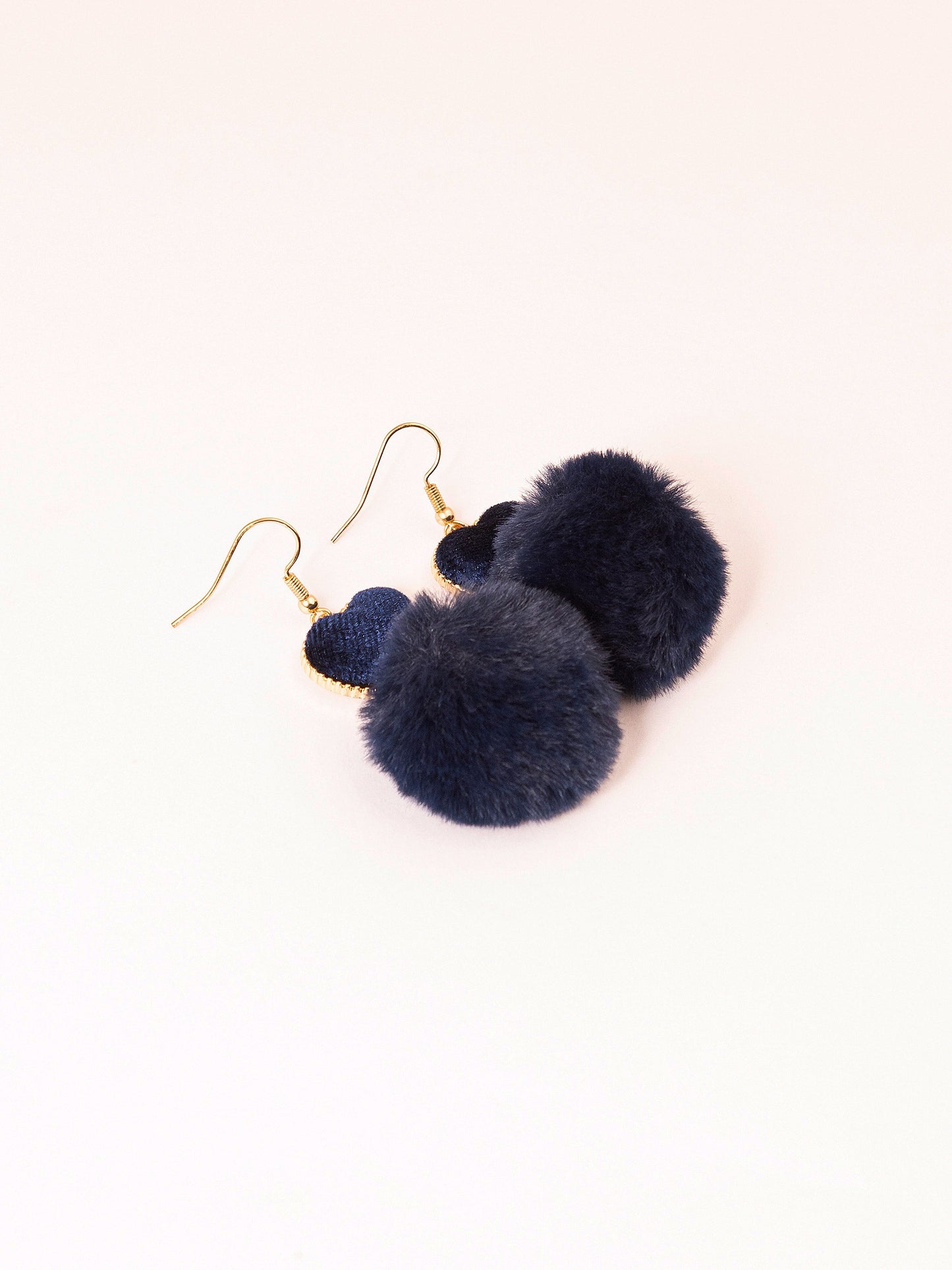 Limelight - Heart Pompom Drop Earrings