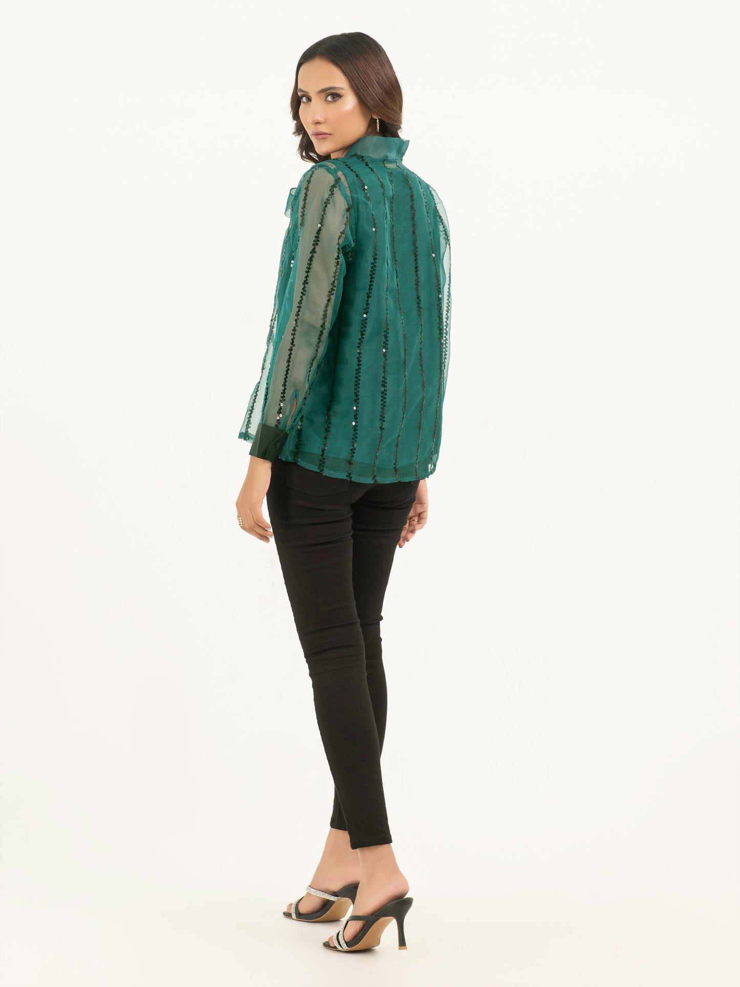 Limelight - Organza Top With Inner -Embellished