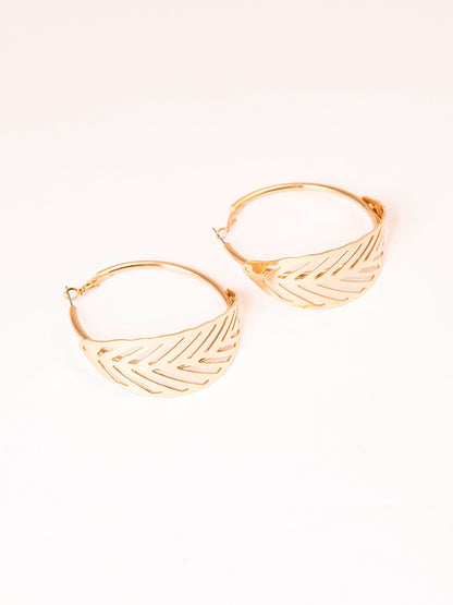 Limelight - Leaf Hoop Earrings