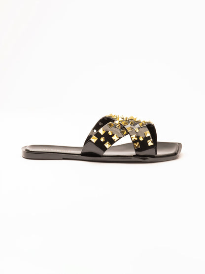 Metallic Embellished Flat