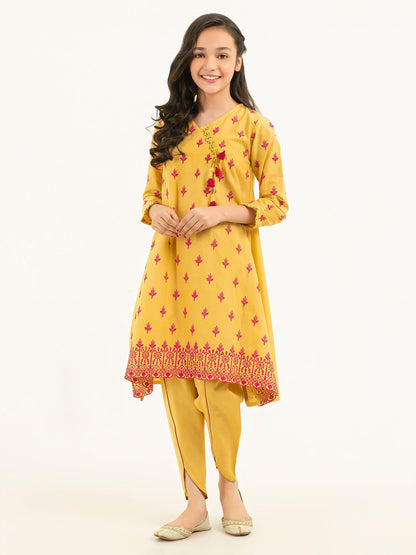 2 Piece Winter Cotton Suit-Embroidered (Pret)