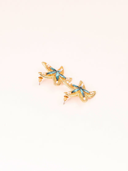 Embellished Star Fish Earrings