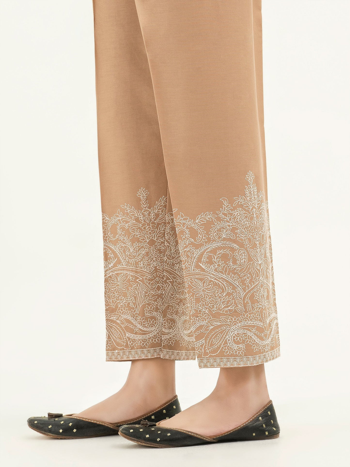 Embroidered Winter Cotton Trousers(Pret)