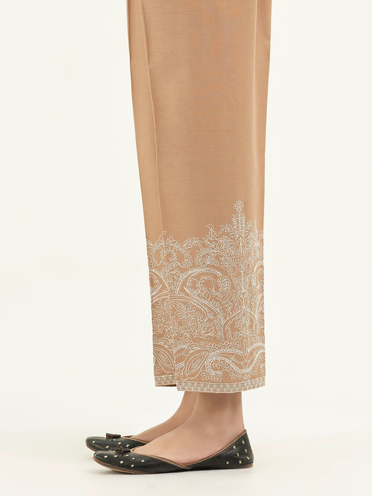 Embroidered Winter Cotton Trousers(Pret)