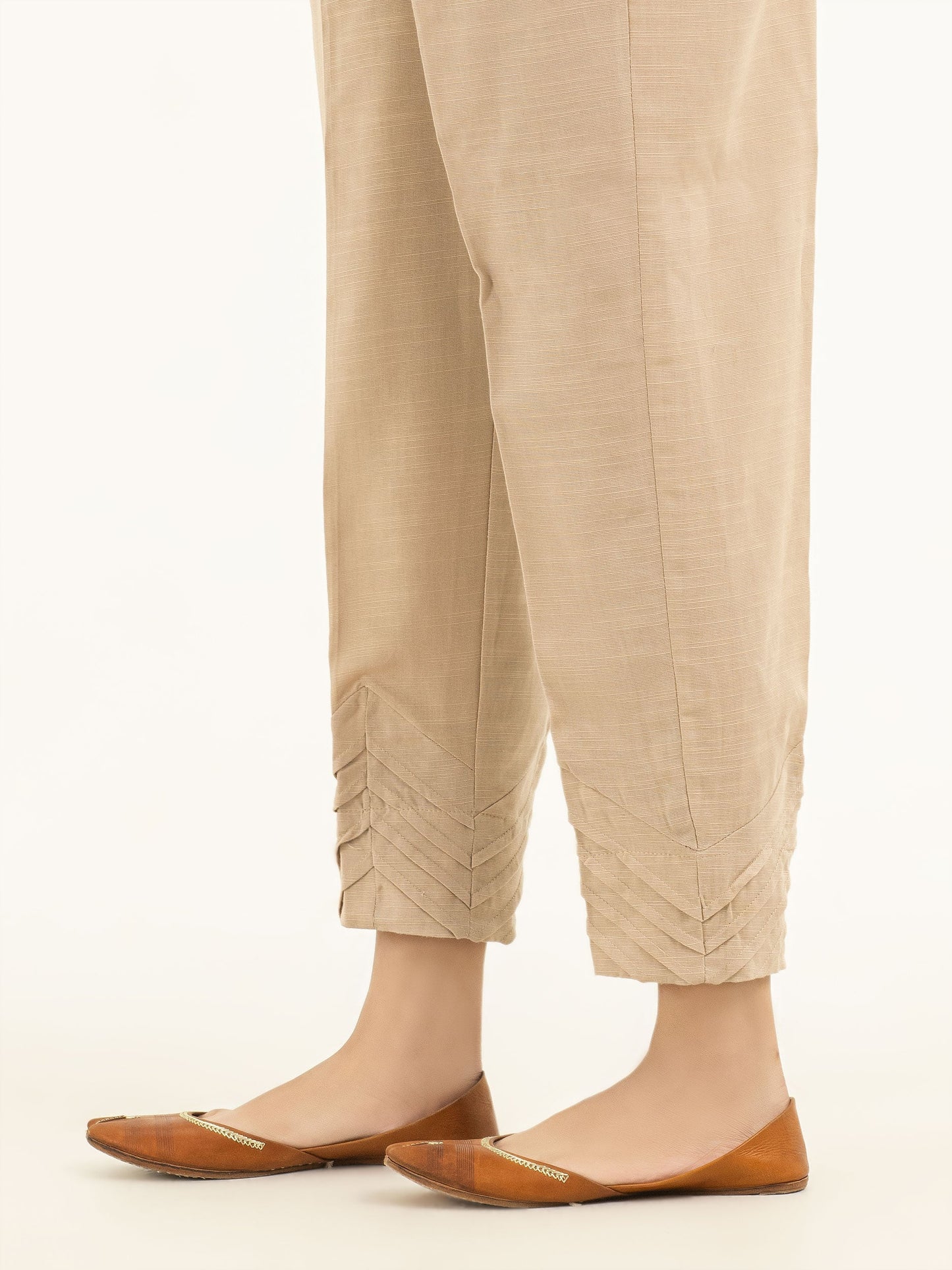 Pleated Khaddar Trousers