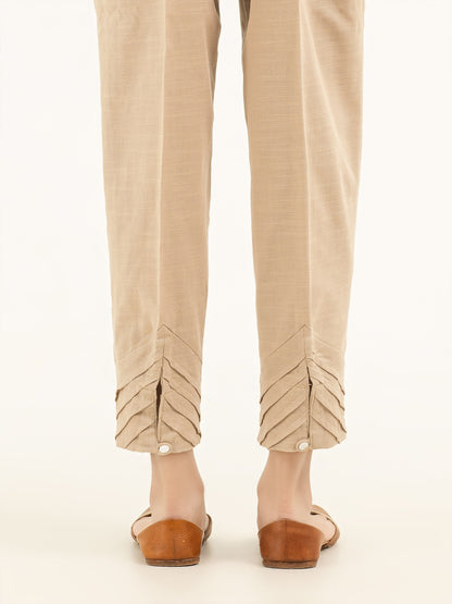 Pleated Khaddar Trousers