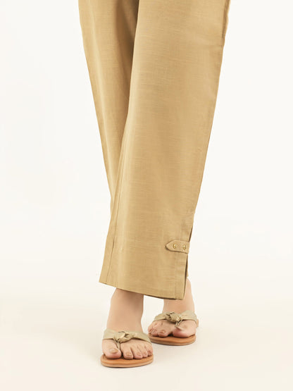 Buttoned Khaddar Trousers