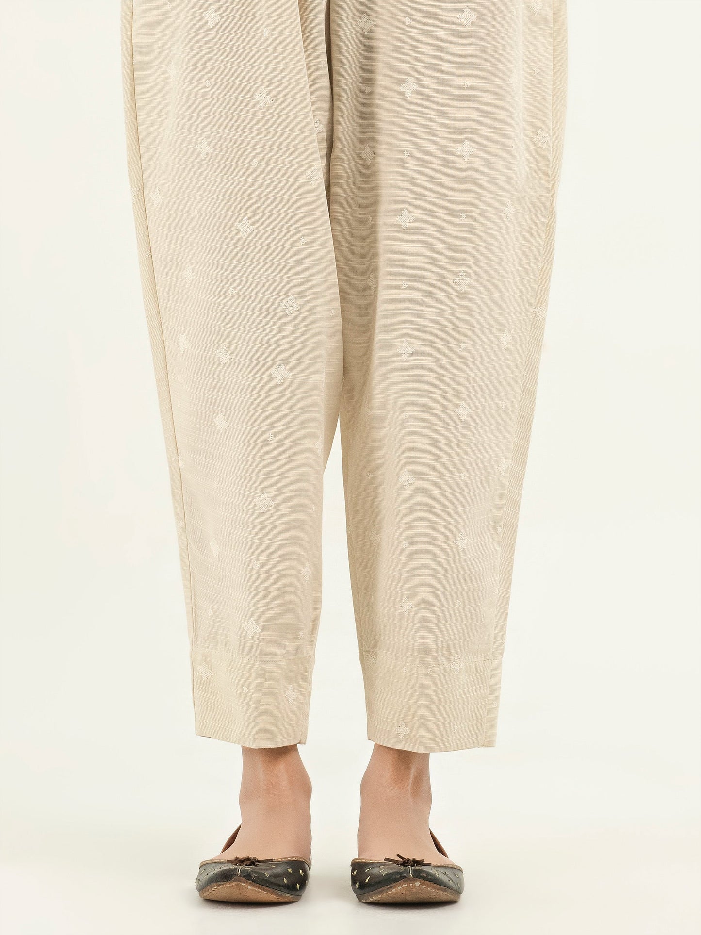 Embroidered Khaddar Trousers(Pret)