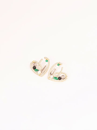 Limelight - Embellished Heart Earrings