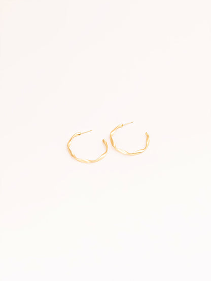 Twisted C-Hoop Earrings