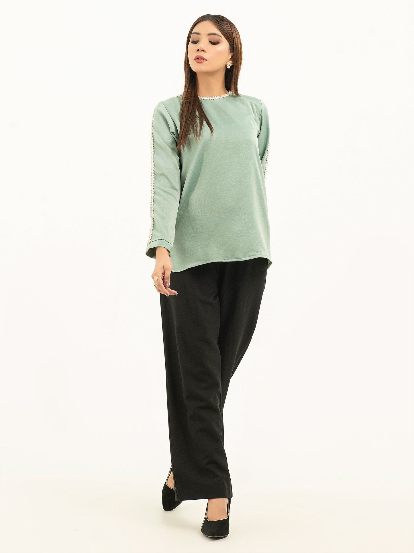 Limelight - Embellished Viscose Top