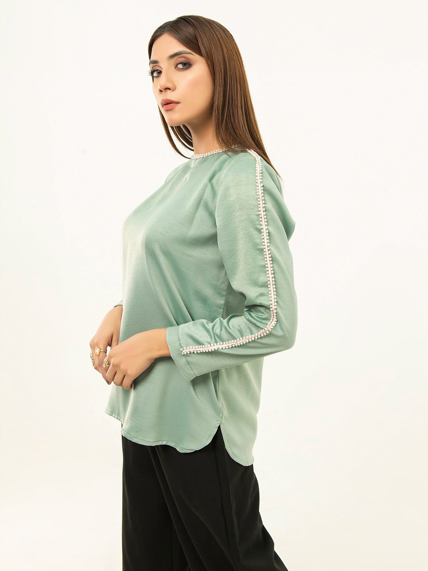 Limelight - Embellished Viscose Top